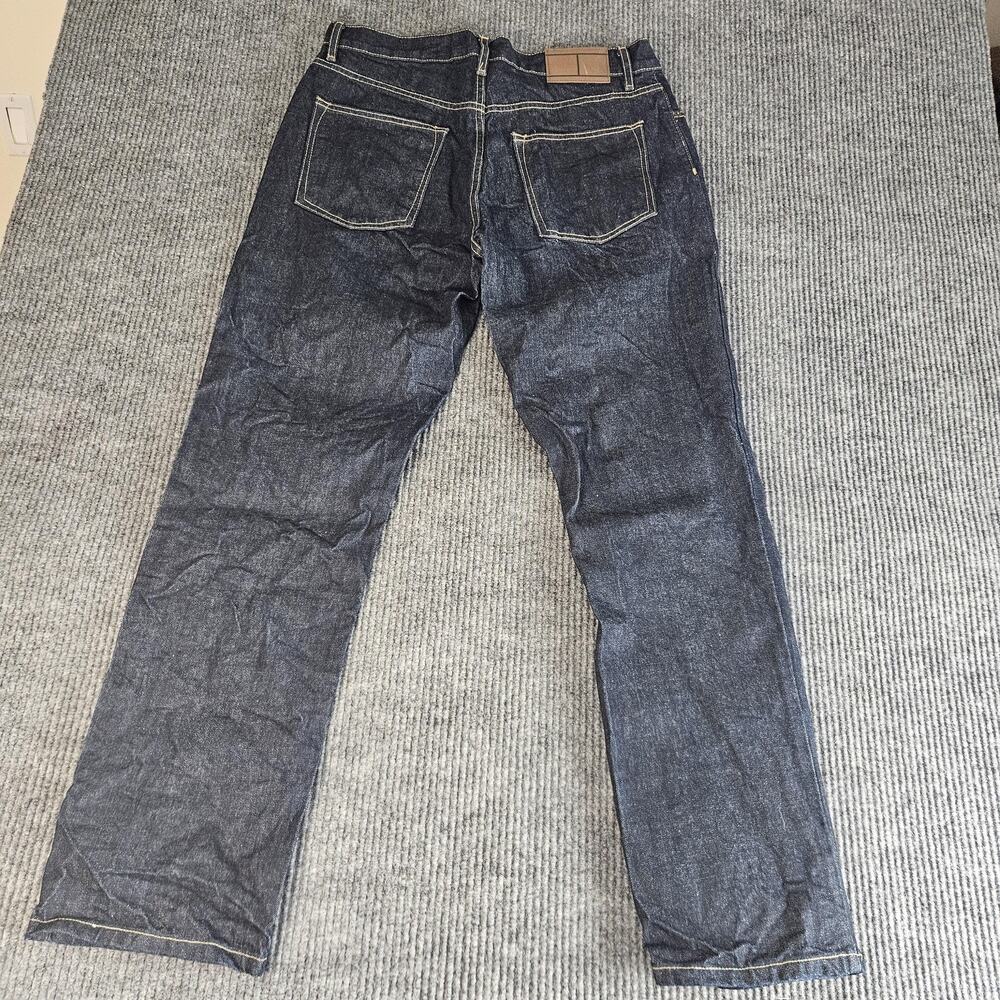 Tommy Hilfiger Jeans Mens 34x32 Dark Wash Straight Leg Denim Blue Classic Casual - Picture 3 of 14